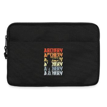 Retro Bogensportler - Laptoptasche 13" - Schwarz - Vorne
