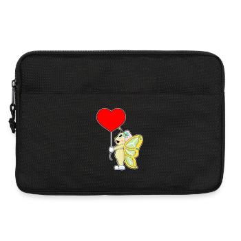 Butterfly Bride Heart Wedding - Laptop bag 13" - black - Front