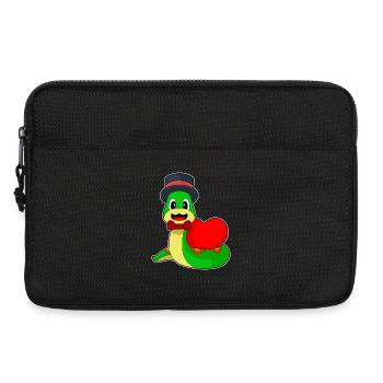 Schlange Bräutigam Herz Hochzeit - Laptoptasche 13" - Schwarz - Vorne