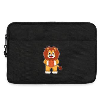 Löwe Basketballspieler Basketball - Laptoptasche 13" - Schwarz - Vorne