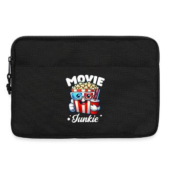 Movie Junkie Cinéma Popcorn Dessin animé Design - Sacoche pour ordinateur portable 13 pouces - noir - Devant