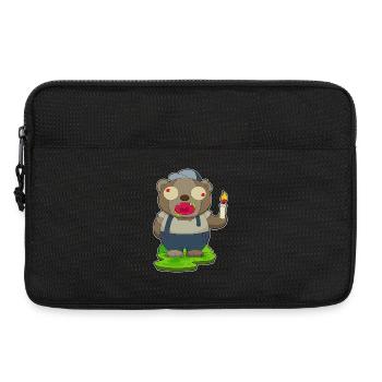 Bear Halloween Zombie - Laptop bag 13" - black - Front