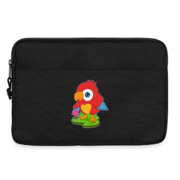 Fleur de perroquet - Sacoche pour ordinateur portable 13 pouces - noir - Devant