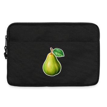 Birne Illustration – Vintage Garten Stil - Laptoptasche 13" - Schwarz - Vorne