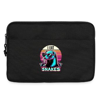 Je mange des serpents mangouste Vintage - Sacoche pour ordinateur portable 13 pouces - noir - Devant