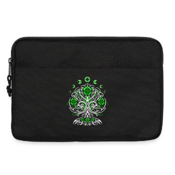 St Patricks Day Lebensbaum mit Mondphasen - Laptoptasche 13" - Schwarz - Vorne