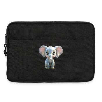 Éléphant Afrique Safari Sauvage Amour Éléphant Mignon - Sacoche pour ordinateur portable 13 pouces - noir - Devant