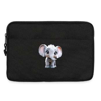 Éléphant Afrique Safari Sauvage Amour Éléphant Mignon - Sacoche pour ordinateur portable 13 pouces - noir - Devant