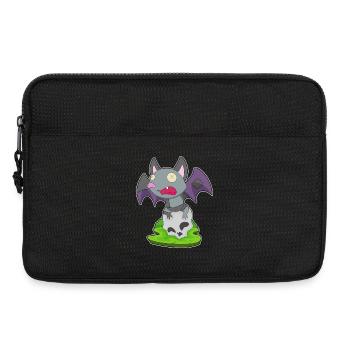 Bat Halloween Skull - Laptop bag 13" - black - Front