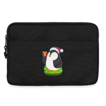 Pingouin Noël père Noël chapeau - Sacoche pour ordinateur portable 13 pouces - noir - Devant