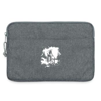 Mountainbike Grafik - Laptoptasche 13" - Grau meliert - Vorne