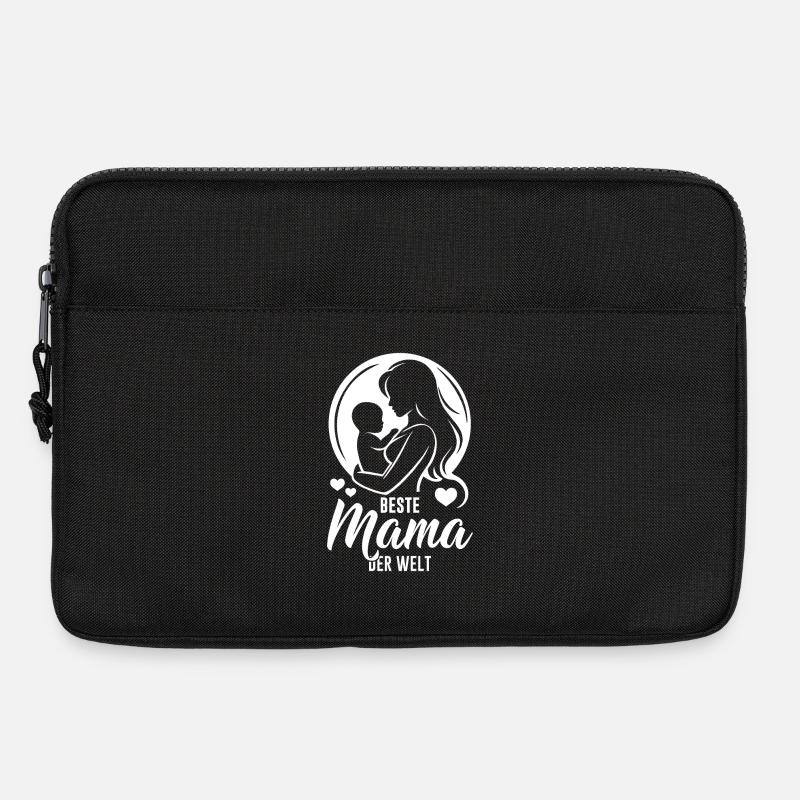 Beste Mama der Welt – Silhouette Mutter Baby Kind - Laptoptasche 13" - Schwarz