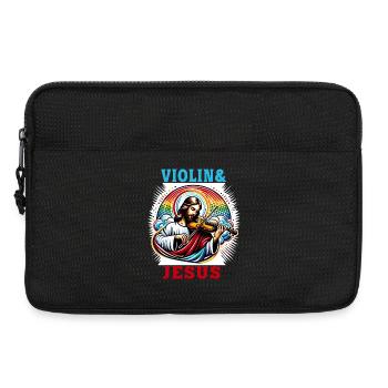 Conception musicale pour violon et Jésus Christ - Sacoche pour ordinateur portable 13 pouces - noir - Devant