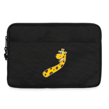 Giraffe Lachen Lächeln - Laptoptasche 13" - Schwarz - Vorne