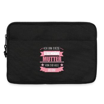 Legendäre Mutter – Geschenk Muttertag Mama - Laptoptasche 13" - Schwarz - Vorne