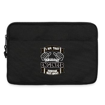 Ingénieur Drôle Dicton Idée Cadeau - Sacoche pour ordinateur portable 13 pouces - noir - Devant