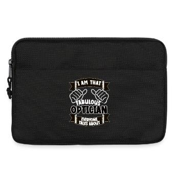 Optiker Beruf lustiger Spruch Geschenk - Laptoptasche 13" - Schwarz - Vorne