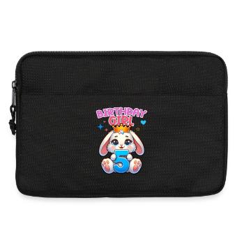 Anniversaire Fille, Anniversaire Enfants, 5 Ans, Fille - Sacoche pour ordinateur portable 13 pouces - noir - Devant