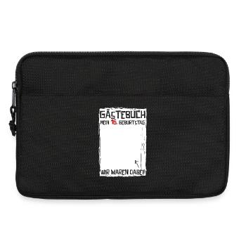 16 Jahre | 16. Geburtstag | Lustiges Gästebuch - Laptoptasche 13" - Schwarz - Vorne
