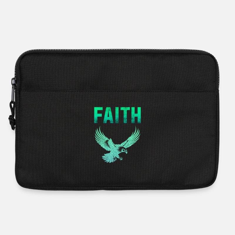 Glaube und Adler Illustration - Laptoptasche 13" - Schwarz
