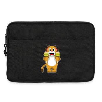Dog Musician Rattle Music - Laptop bag 13" - black - Front