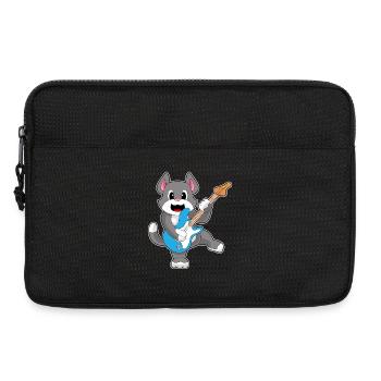 Cat Musician Guitar Music - Laptop bag 13" - black - Front