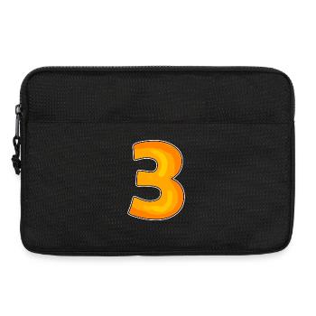 Trois - 3 - Numéro 3 - Numéro 3 - Sacoche pour ordinateur portable 13 pouces - noir - Devant