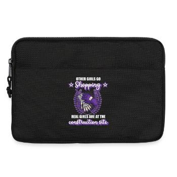 Ouvrier de la construction Couvreur Site Fille Cadeau - Sacoche pour ordinateur portable 13 pouces - noir - Devant