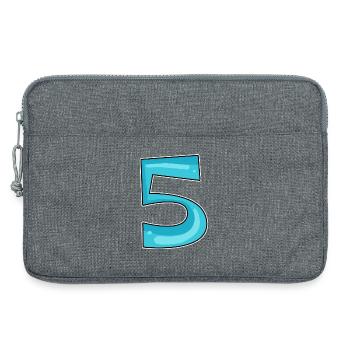 Zahl 5 Nummer - Laptoptasche 13" - Grau meliert - Vorne