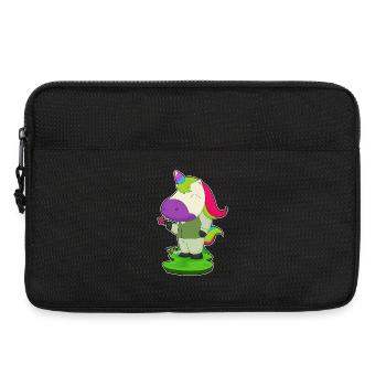 Einhorn Bräutigam Blume Hochzeit - Laptoptasche 13" - Schwarz - Vorne