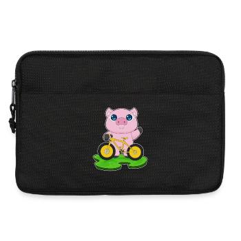 Vélo de cochon - Sacoche pour ordinateur portable 13 pouces - noir - Devant