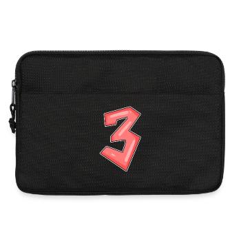 Trois - 3 - Numéro 3 - Numéro 3 - Sacoche pour ordinateur portable 13 pouces - noir - Devant