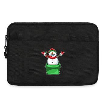 Schneemann Weihnachten Karton - Laptoptasche 13" - Schwarz - Vorne