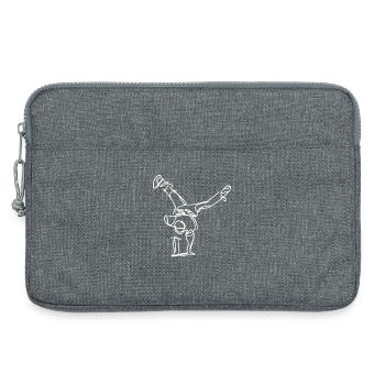 Breakdancer Zeichnung - Laptoptasche 13" - Grau meliert - Vorne