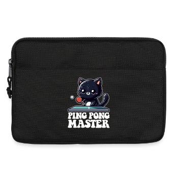 Ping Pong Master Katze Black Cat Dad Outfit - Laptop bag 13" - black - Front