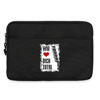 Rostock | Wir lieben dich total | Fussballverein - Laptoptasche 13" - Schwarz - Vorne