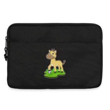 Giraffe Soccer Player Soccer - Laptop bag 13" - black - Front