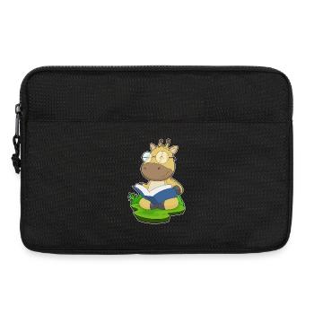 Lunettes de livre nerd girafes - Sacoche pour ordinateur portable 13 pouces - noir - Devant