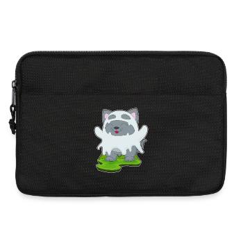 Cat Halloween Ghost - Laptop bag 13" - black - Front