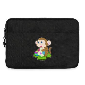Oeufs de Pâques de Pâques singe - Sacoche pour ordinateur portable 13 pouces - noir - Devant
