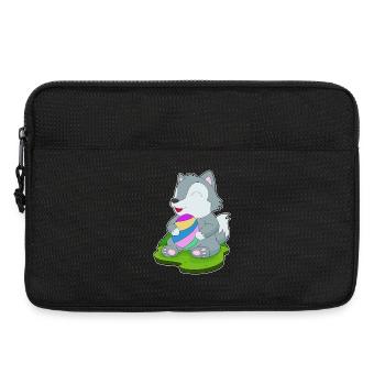Œuf de Pâques de Pâques loup - Sacoche pour ordinateur portable 13 pouces - noir - Devant