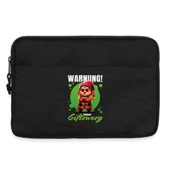 Warnung! Kleiner Giftzwerg – Grummeliger Zwerg - Laptoptasche 13" - Schwarz - Vorne