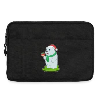 Bal de Noël des ours polaires - Sacoche pour ordinateur portable 13 pouces - noir - Devant