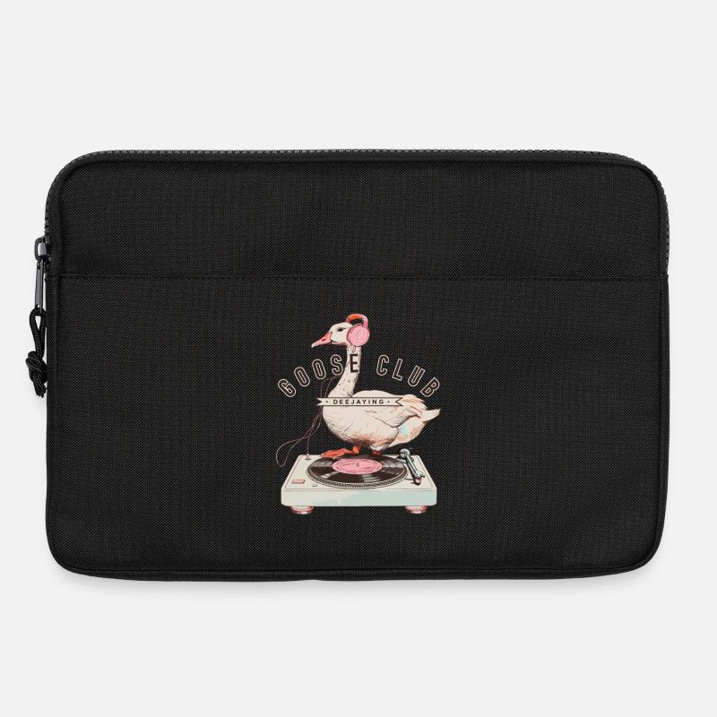 Tanzende Gans DJ Logo - Laptoptasche 13" - Schwarz