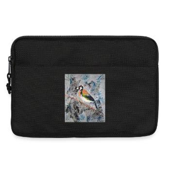 Peinture acrylique avec Stiglitz sur branche d’arbre - Sacoche pour ordinateur portable 13 pouces - noir - Devant