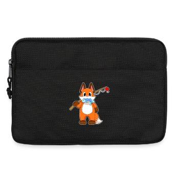 Fuchs Angler Fisch Angeln - Laptoptasche 13" - Schwarz - Vorne