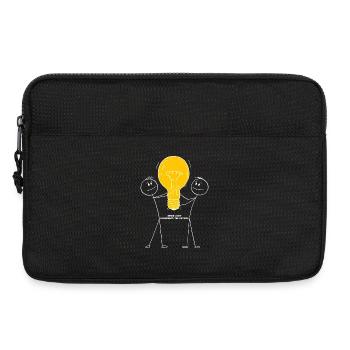 Modernes Style-Innenlicht erhellt das Äußere - Laptoptasche 13" - Schwarz - Vorne