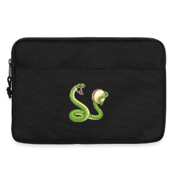 Schlange Musiker Tamburin Musik - Laptoptasche 13" - Schwarz - Vorne