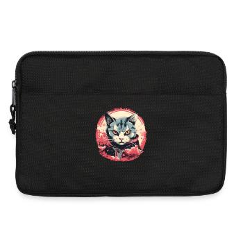 Katze Anime Stil - Laptoptasche 13" - Schwarz - Vorne