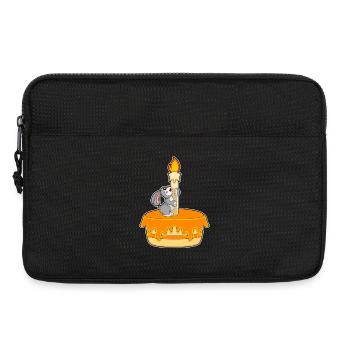 Hase Geburtstag Kerze - Laptoptasche 13" - Schwarz - Vorne